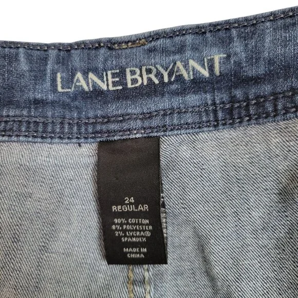Lane Bryant 24 Jeans Straight Leg Genius Fit Denim Stretch Denim Classic Pockets - Picture 8 of 13